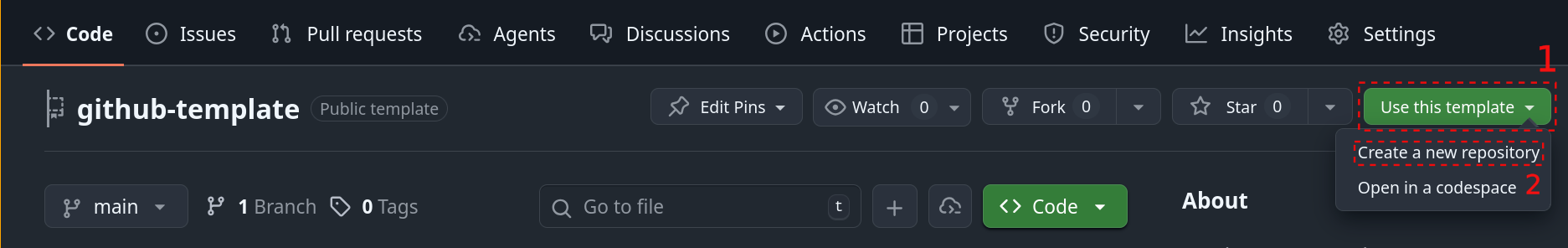 Use this template button